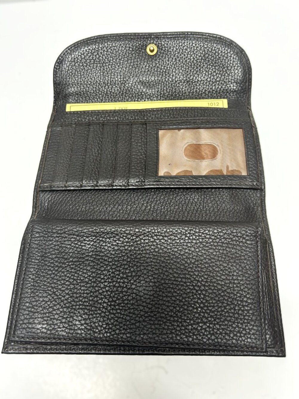 Dooney & Bourke dark brown leather wallet NWOT with check register - Picture 9 of 9